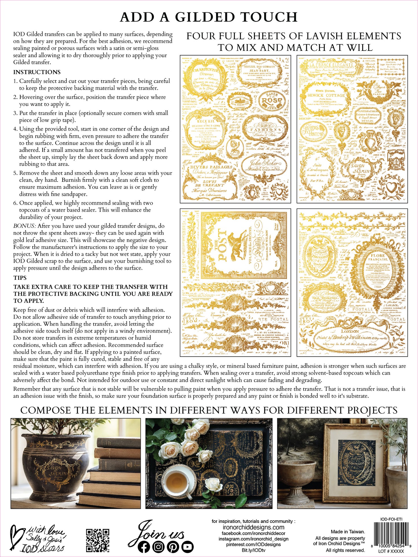 Iron Orchid Designs Foil Transfer - Etiquettes