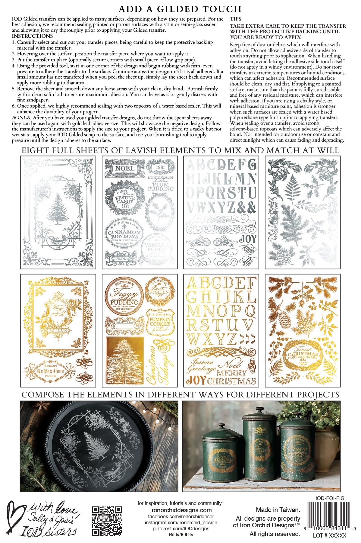 Iron Orchid Designs Figgy & Flourish Foil Transfer *New
