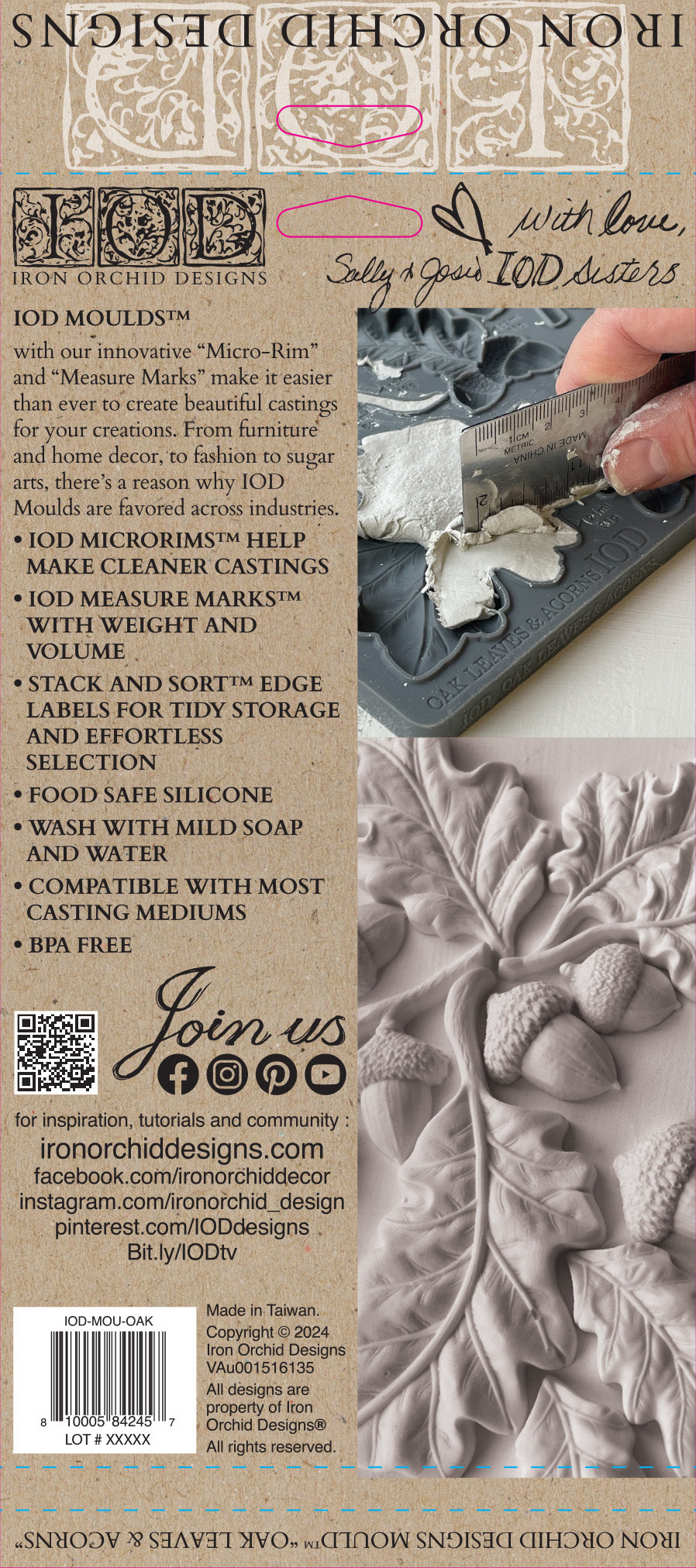 Iron Orchid Designs Oak Leaves & Acorns Mould
