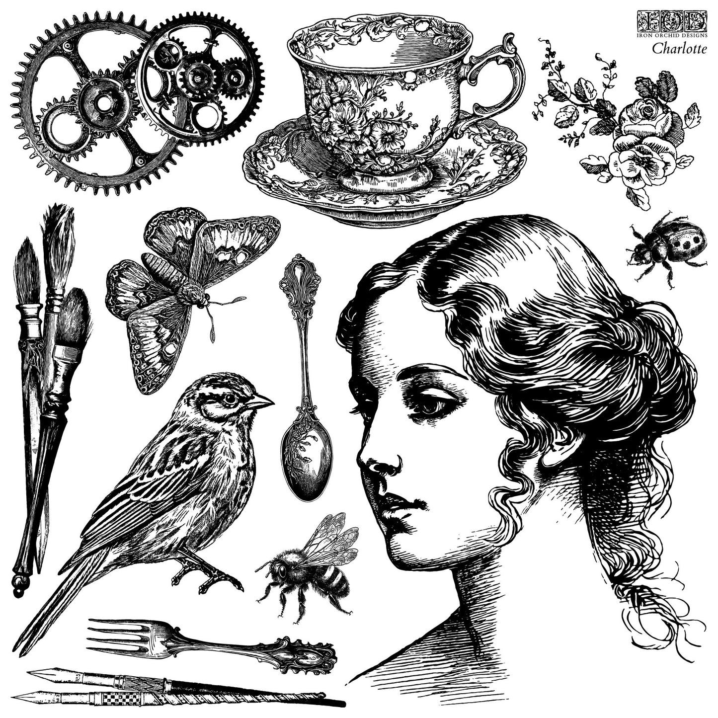 Iron Orchid Designs Charlotte Stamp