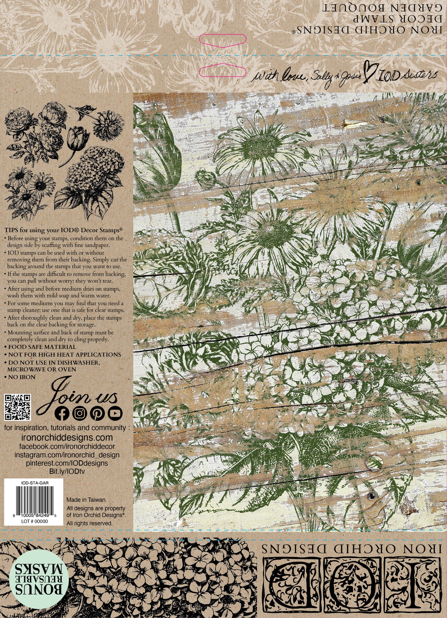 Iron Orchid Designs Garden Bouquet Stamp