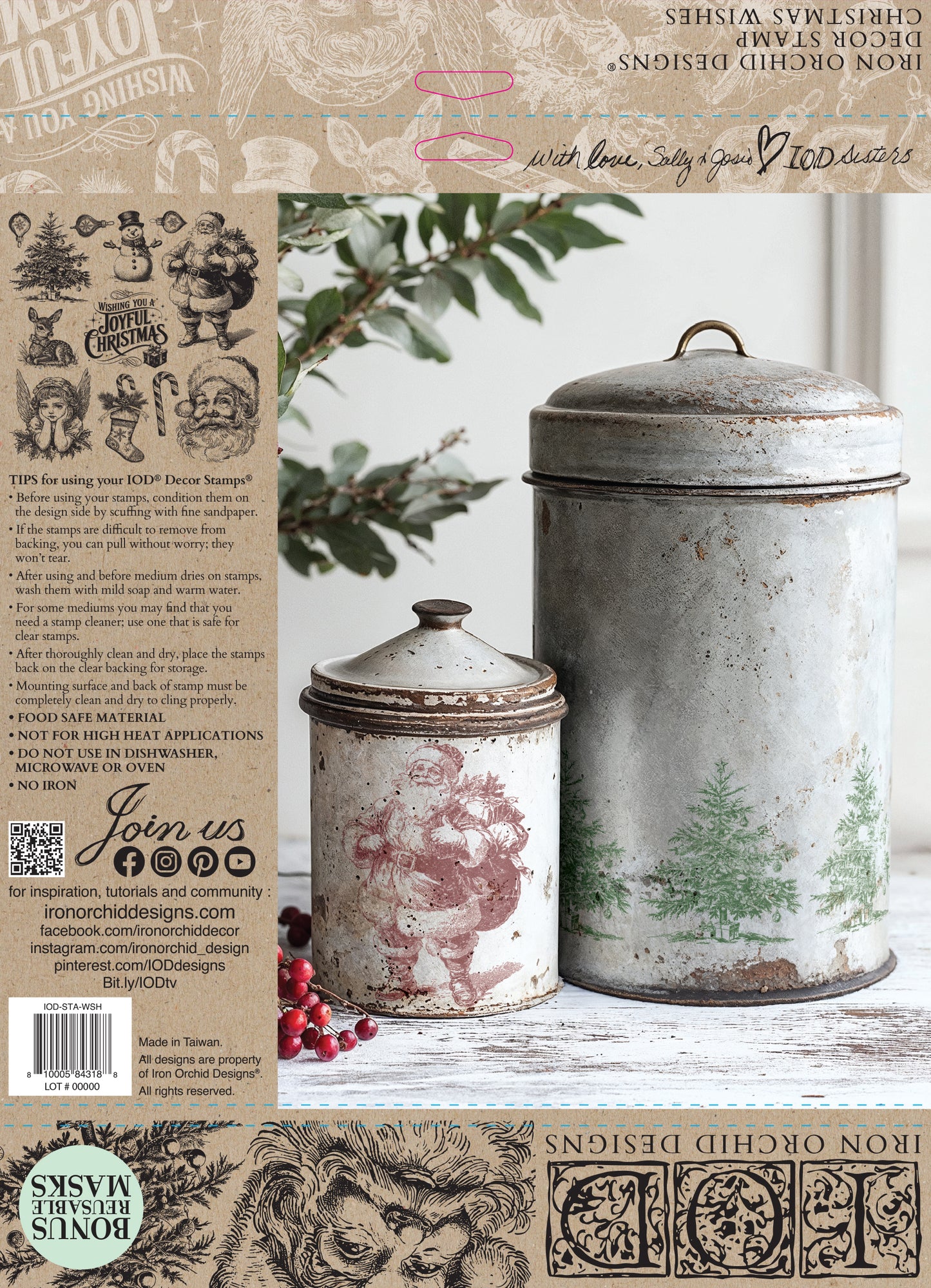 Iron Orchid Designs Christmas Wishes Stamp *New