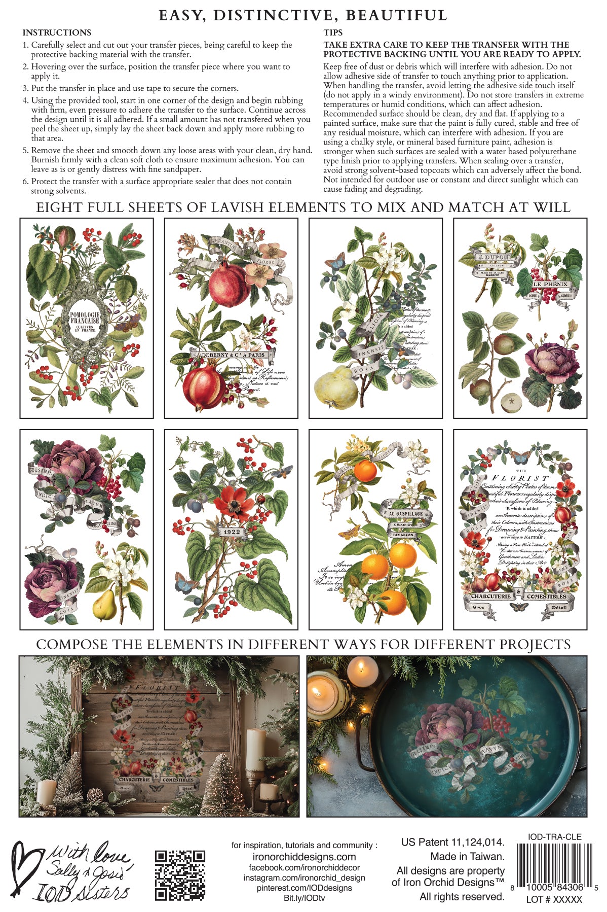 Iron Orchid Designs Clementine 8" x 12" Transfer Pad *New