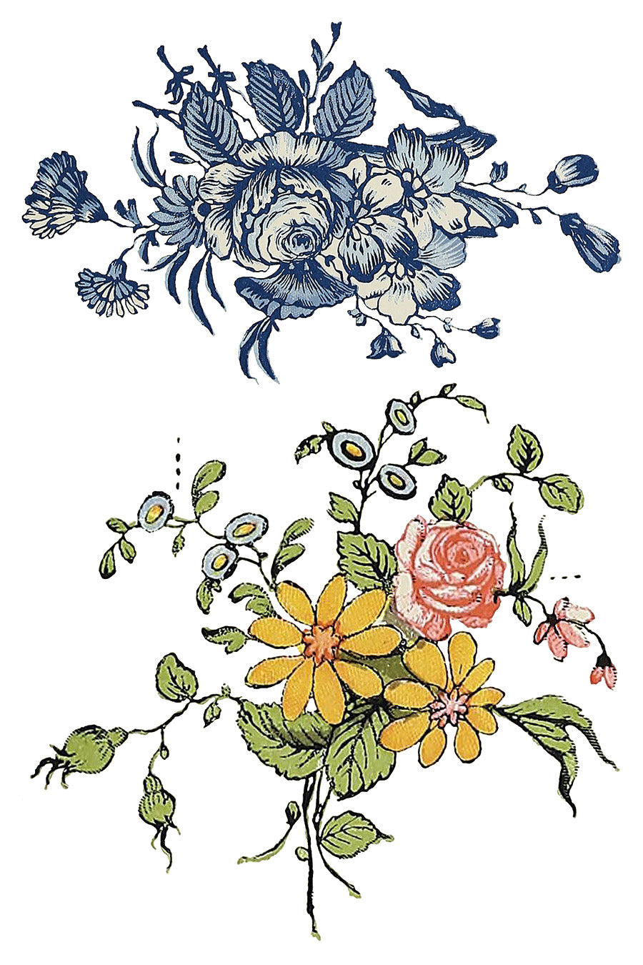 Iron Orchid Designs Fairytale Florals 8" x 12" Transfer Pad