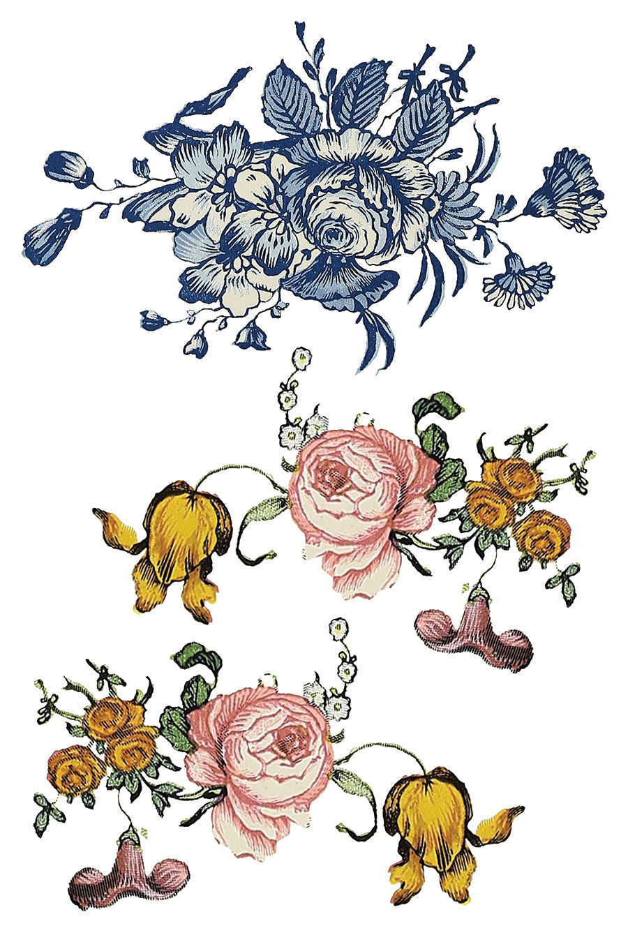 Iron Orchid Designs Fairytale Florals 8" x 12" Transfer Pad