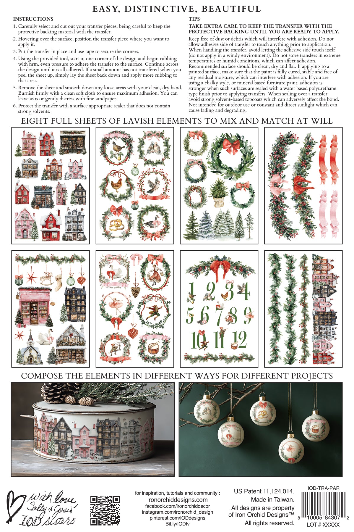 Iron Orchid Designs Partridge Lane 8" x 12" Transfer Pad *New