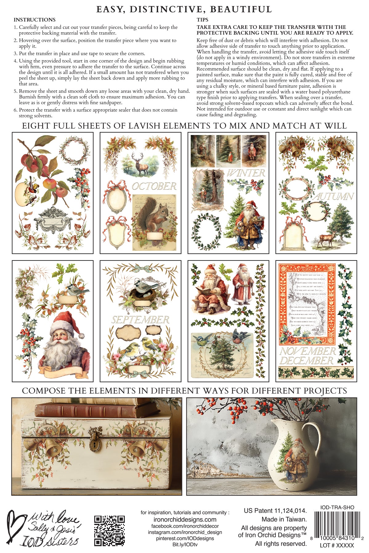 Iron Orchid Designs Santa's Hollow 8" x 12" Transfer Pad *New