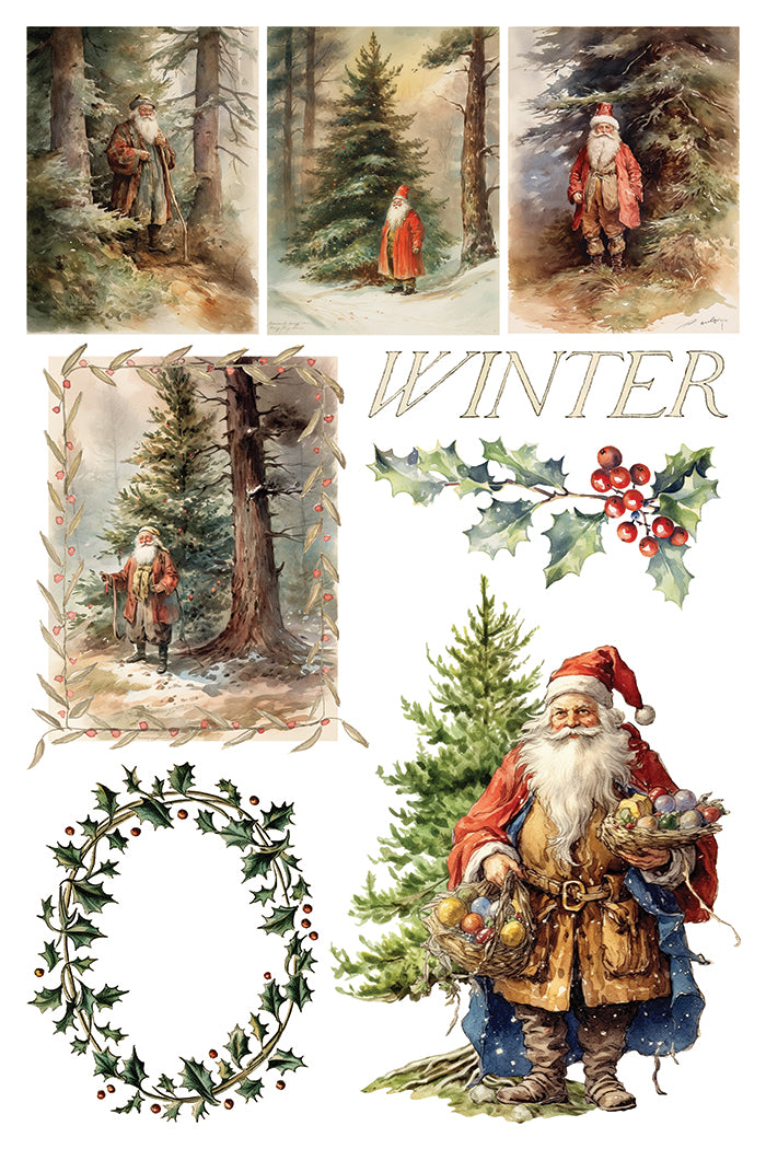 Iron Orchid Designs Santa's Hollow 8" x 12" Transfer Pad *New