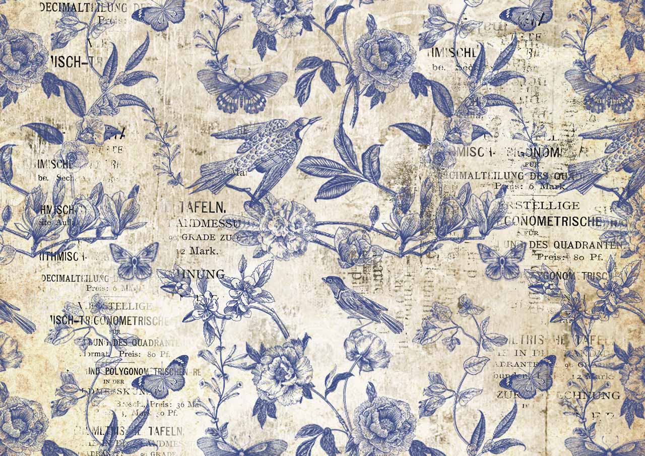 Decoupage Queen: Blue Flight Rice Paper