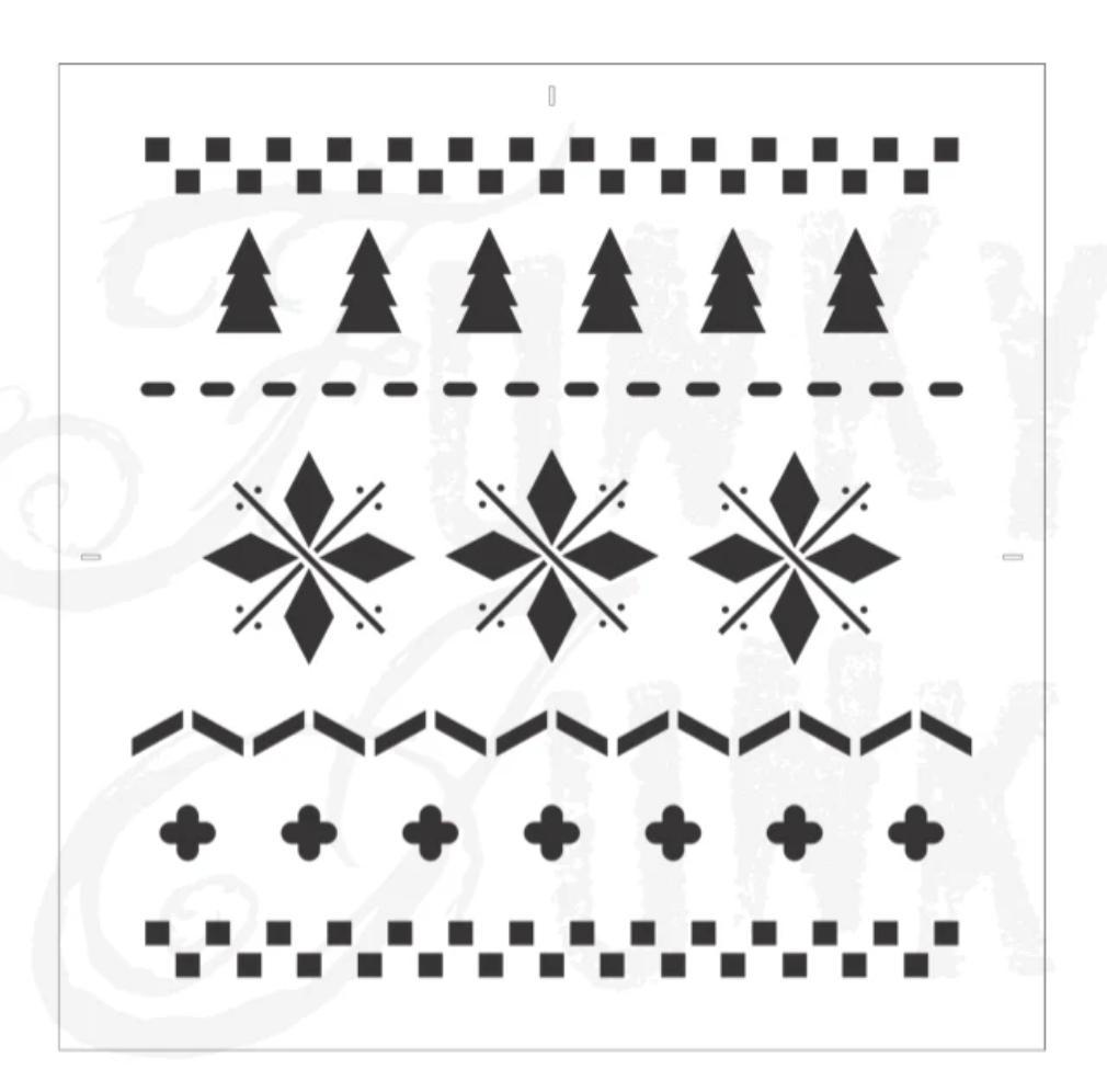Muddaritaville Stencil by Funky Junk:Poinsettia Christmas Sweater