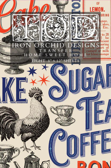 Iron Orchid Designs Home Sweet Home Transfer *New