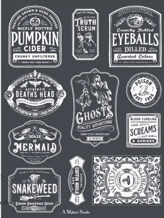 AMS - Hocus Pocus Apothecary Jars - Mesh Stencil