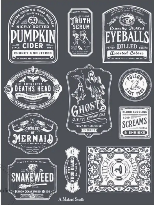 AMS - Hocus Pocus Apothecary Jars - Mesh Stencil