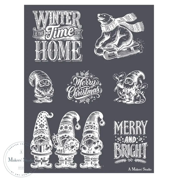AMS - Holiday Gnomes - Mesh Stencil