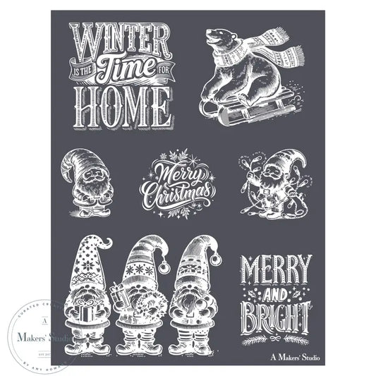 AMS - Holiday Gnomes - Mesh Stencil