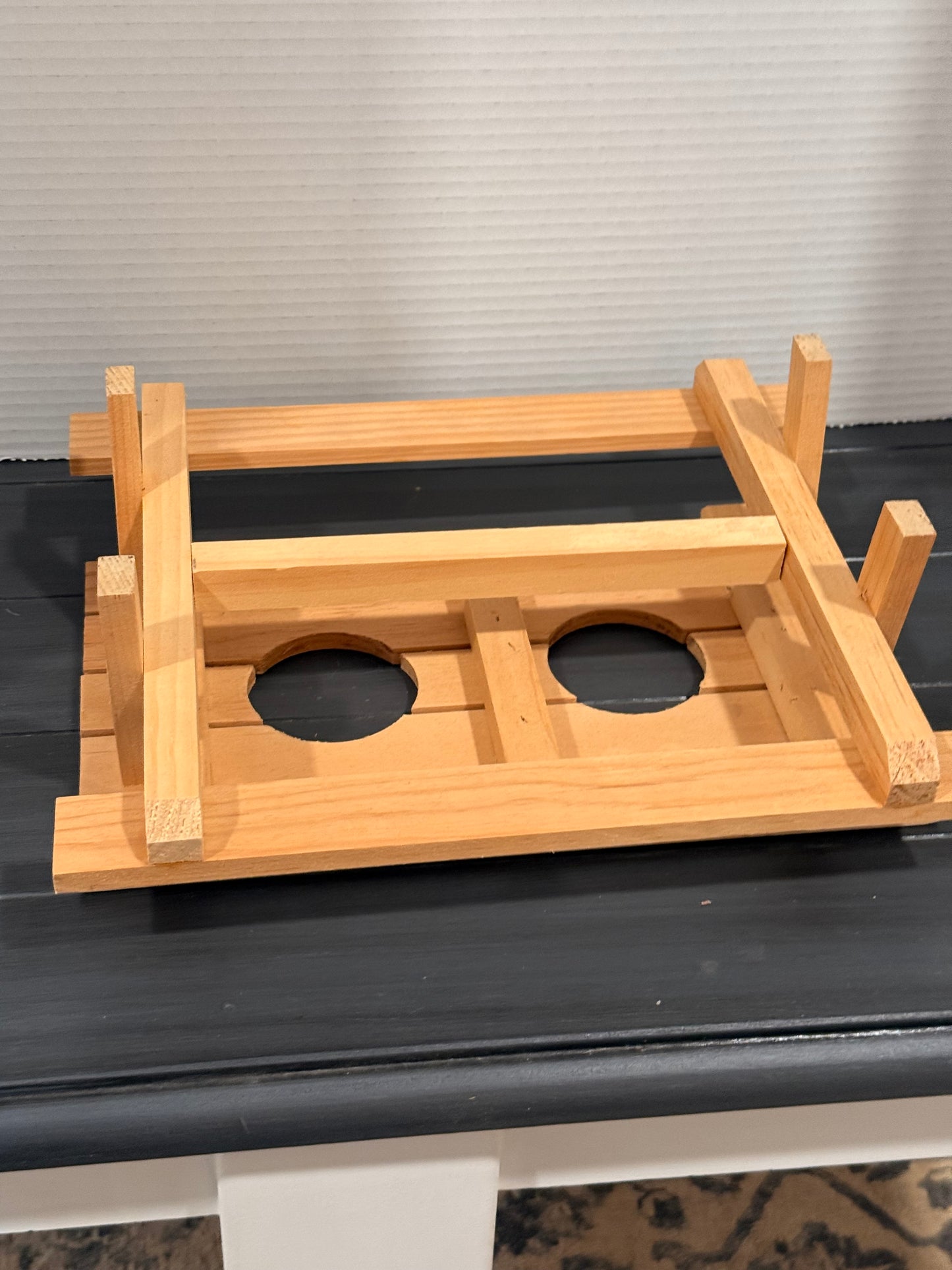 Unfinished Pine Picnic Table Centerpiece *Clearance*