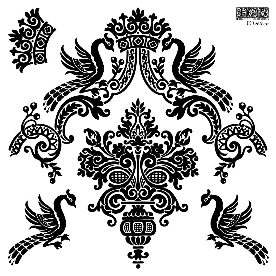 Iron Orchid Designs Velveteen Box Stamp Set