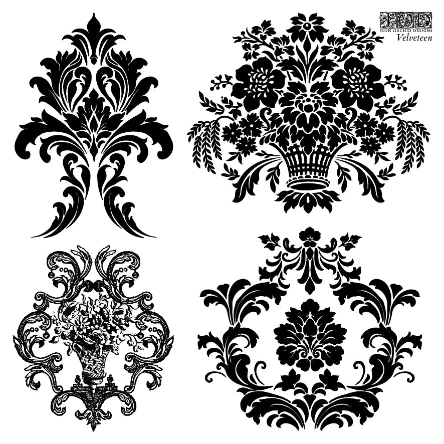 Iron Orchid Designs Velveteen Box Stamp Set