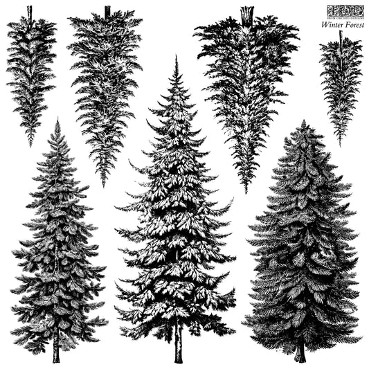 Iron Orchid Designs Winter Forest Stamp