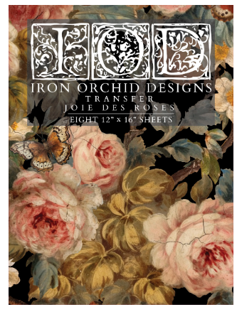 Iron Orchid Designs Joie Des Roses Transfer (8 sheets)