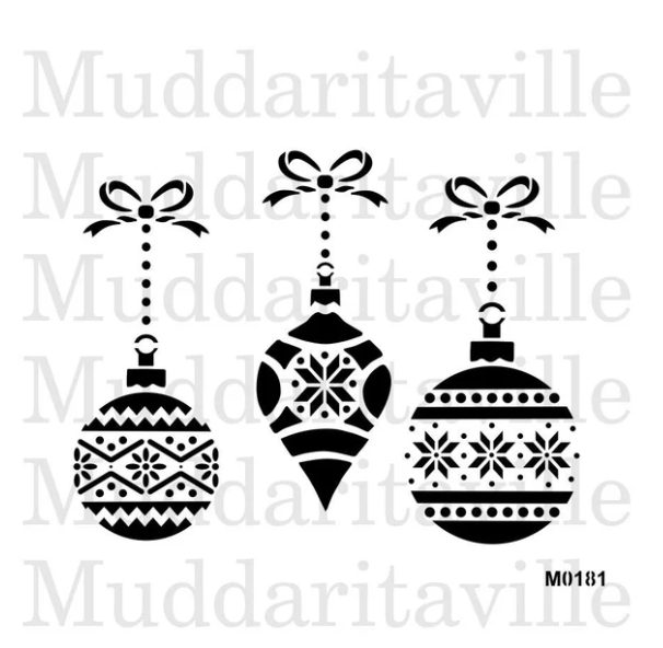 Muddaritaville Stencil: Ornaments