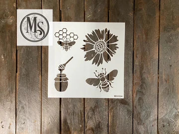 Muddaritaville Stencil: Bees & Honey