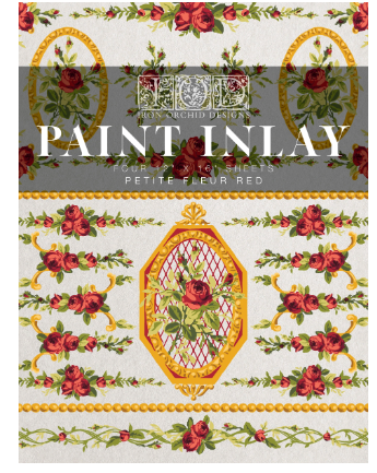 Iron Orchid Designs Petite Fleur Red Paint Inlay - 4 pages *Limited Supply