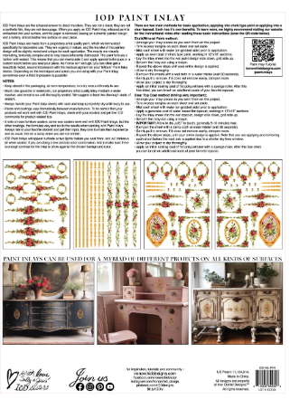 Iron Orchid Designs Petite Fleur Red Paint Inlay - 4 pages *Limited Supply