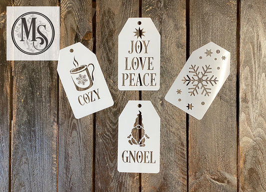 Muddaritaville Stencil: Christmas Tags
