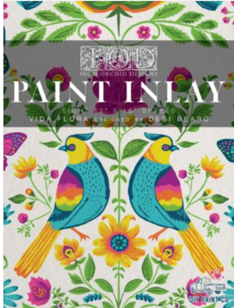 Iron Orchid Designs Vida Flora by Debi Beard Paint Inlay - 12×16 Pad *Limited Supply*