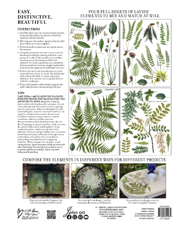 Iron Orchid Designs Fronds 12" x 16" Transfer Pad (4 sheets)
