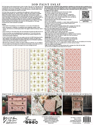 Iron Orchid Designs Lattice Rose Paint Inlay *Limited Supply*