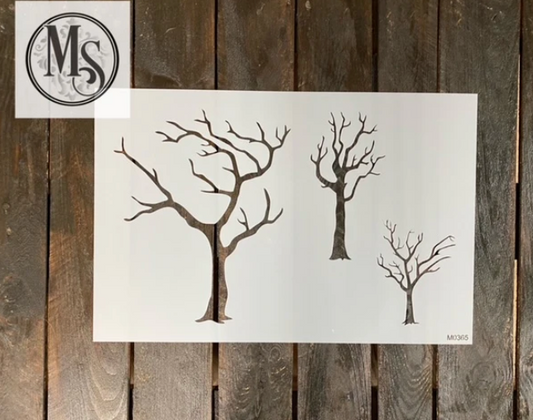 Muddaritaville Stencil: Winter Trees