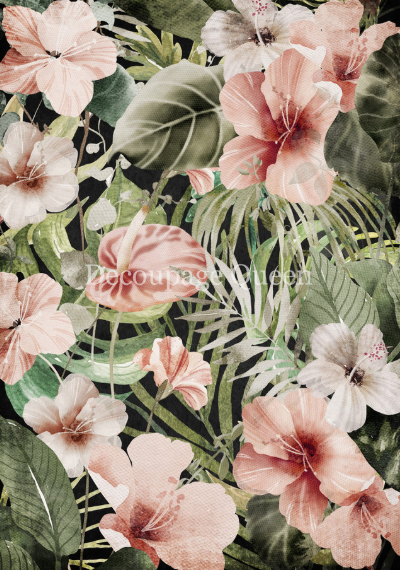 Decoupage Queen Hibuiscus Rice Paper