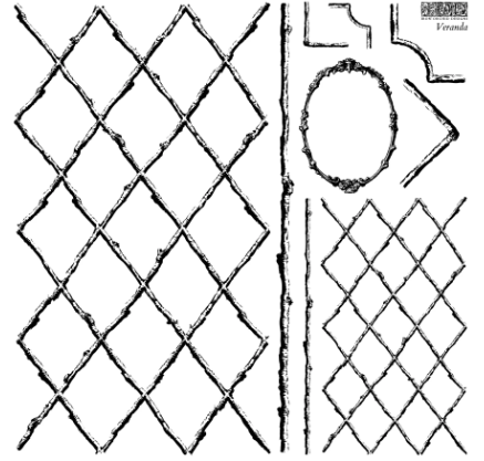 Iron Orchid Designs Veranda Stamp