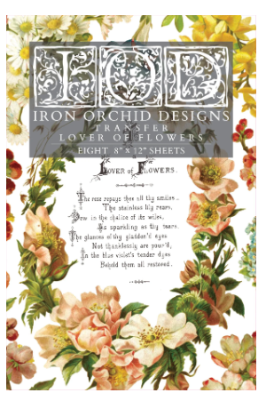 Iron Orchid Designs Lover of Flowers 8" x 12" Transfer Pad