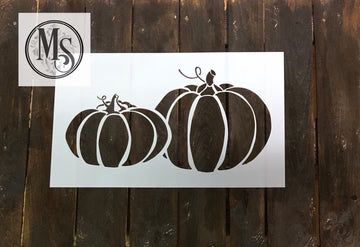Muddaritaville Stencil: 2 Pumpkins - Overlay