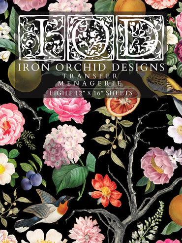Iron Orchid Designs Menagerie Transfer *New