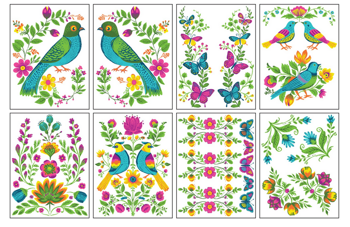 Iron Orchid Designs Vida Flora by Debi Beard Paint Inlay - 12×16 Pad *Limited Edition