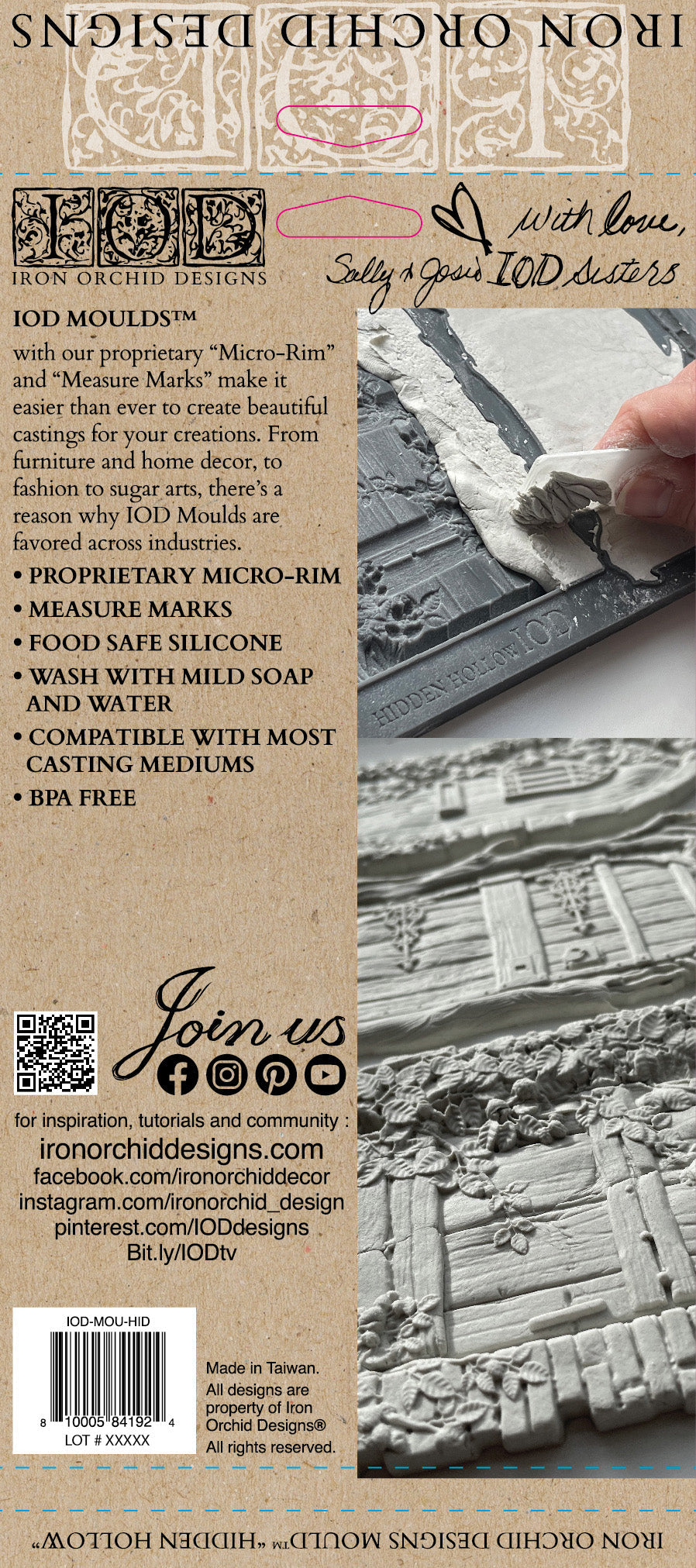 Iron Orchid Designs Hidden Hollow 6X10 IOD Mould