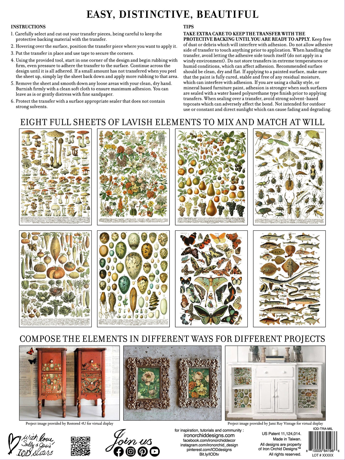 Iron Orchid Designs Millot's Pages Transfer Pad (8 sheets)
