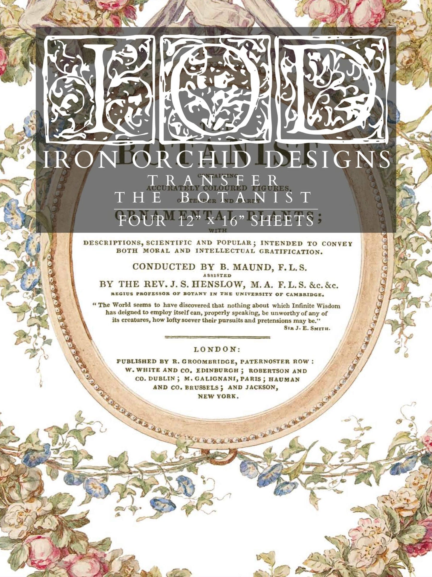 Iron Orchid Designs The Botanist 12" x 16" Transfer Pad (4 sheets)