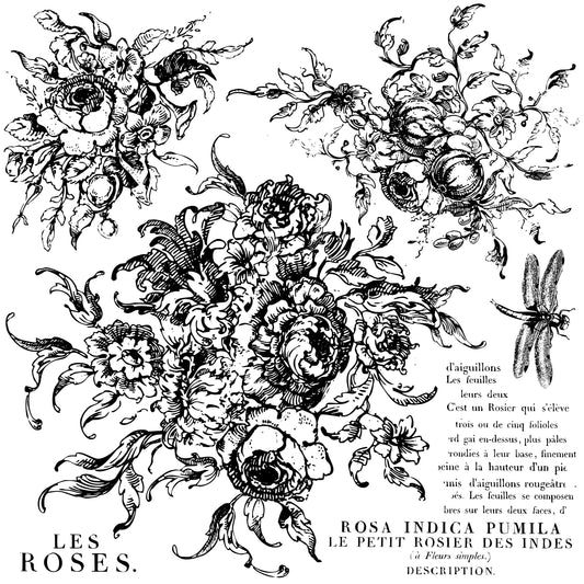 Iron Orchid Designs Rose Toile Stamp