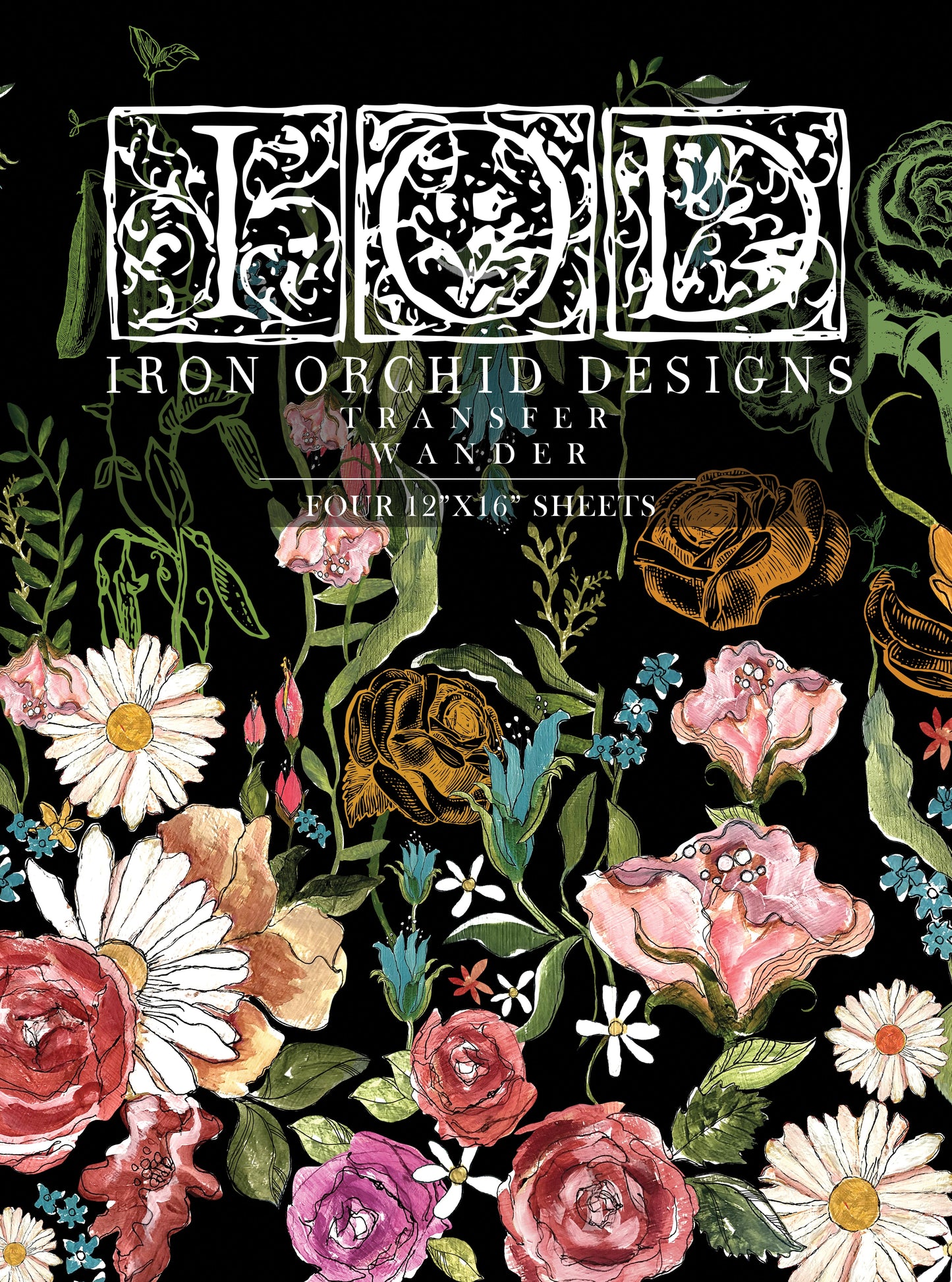 Iron Orchid Designs Wander Transfer Pad (4 sheets)