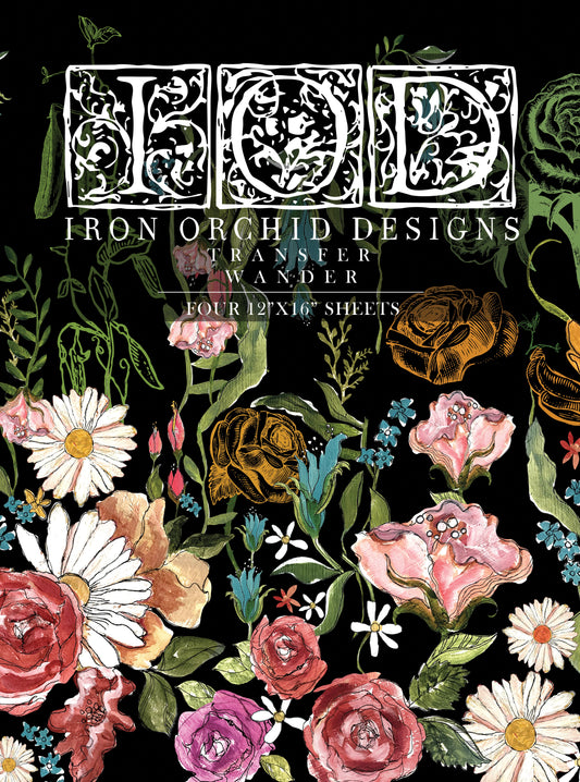 Iron Orchid Designs Wander Transfer Pad (4 sheets)