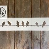 Muddaritaville Stencil: Birds on a Wire