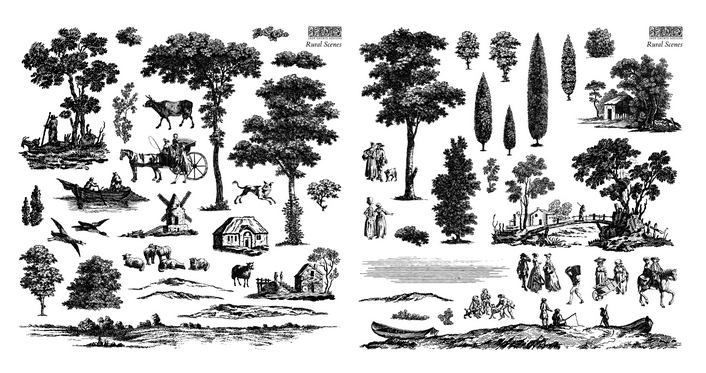 Iron Orchid Designs Rural Scenes Stamp