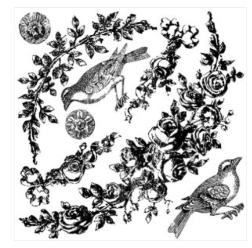 Iron Orchid Designs Floral Swags Stamp (Retired)