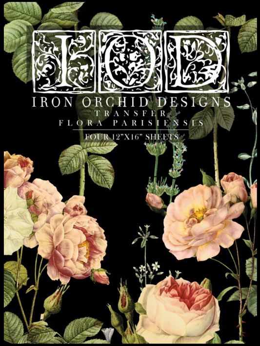 Iron Orchid Designs Flora Parisiensis Transfer Pad (4 sheets)