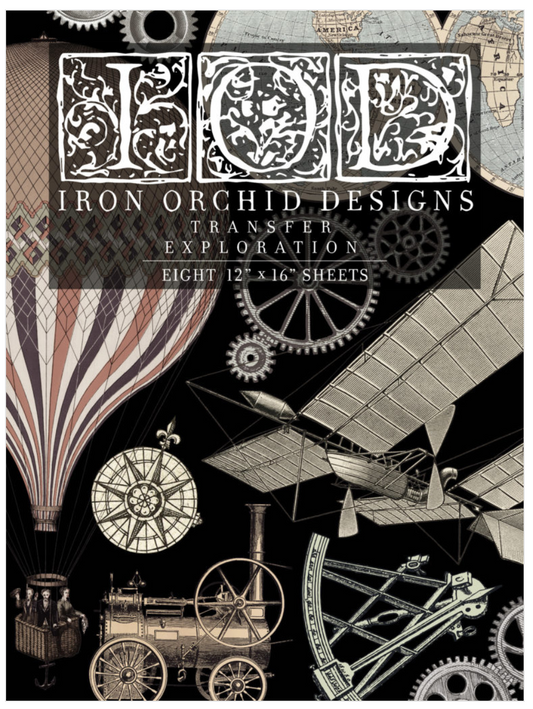 Iron Orchid Designs Exploration Transfer Pad (8 sheets) (Retired)